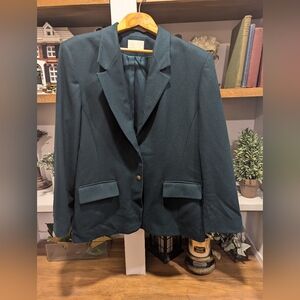 Vintage Pendleton Wool Blazer in Emerald Size 18